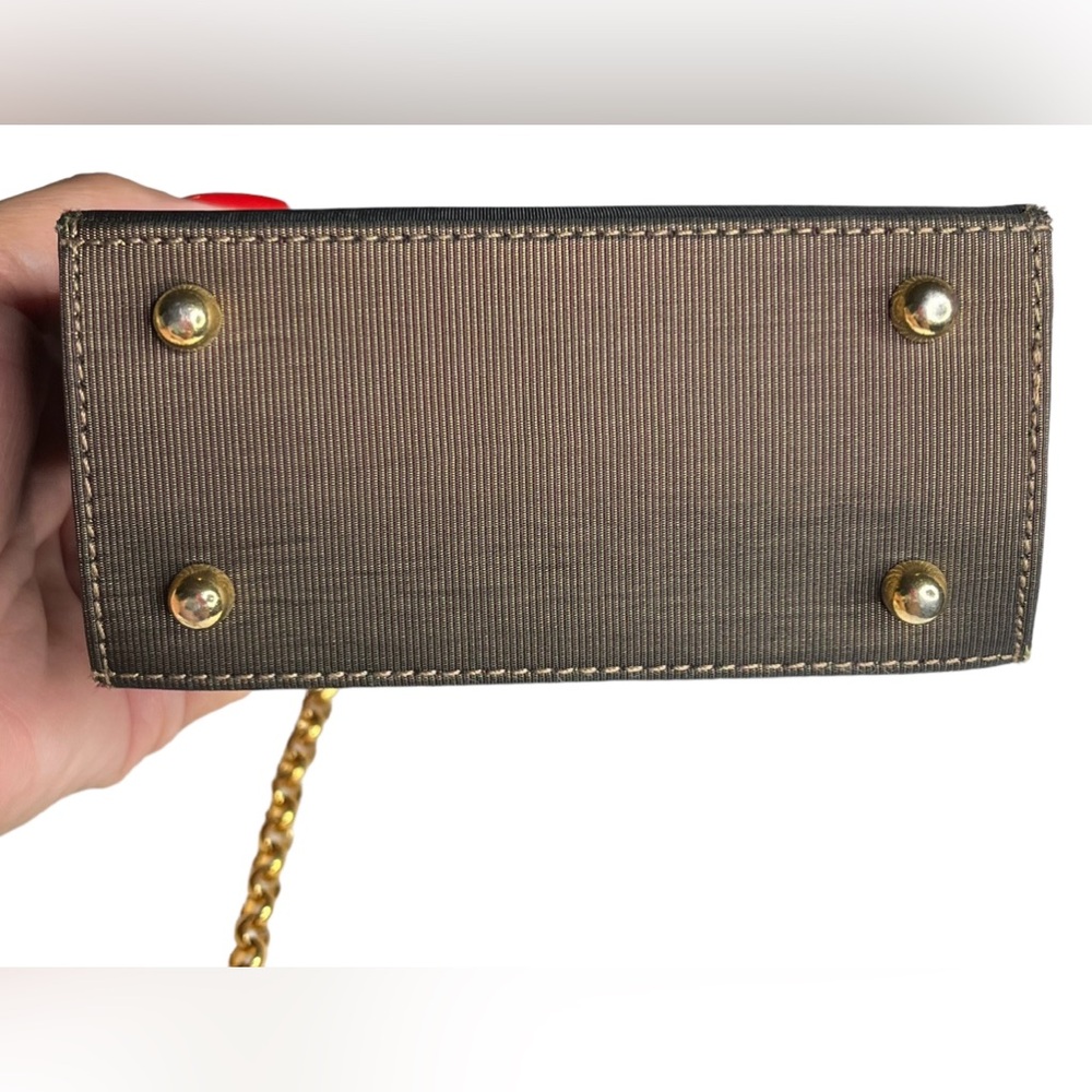 Inge Christopher Handbag Purse Dark Bronze Evening Cocktail Clutch Hard Case - Picture 4 of 4